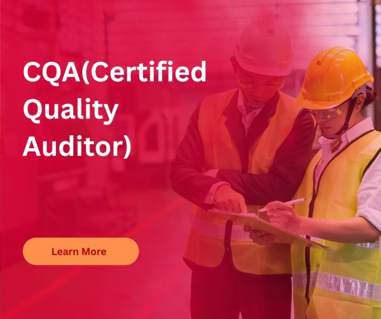 CQA(Certified Quality Auditor)